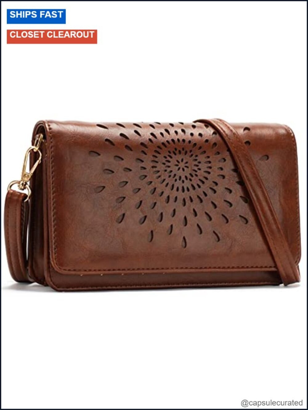Crossbody Bag Wristlet Wallet RFID Blocking Vegan Leather Shoulder Purse